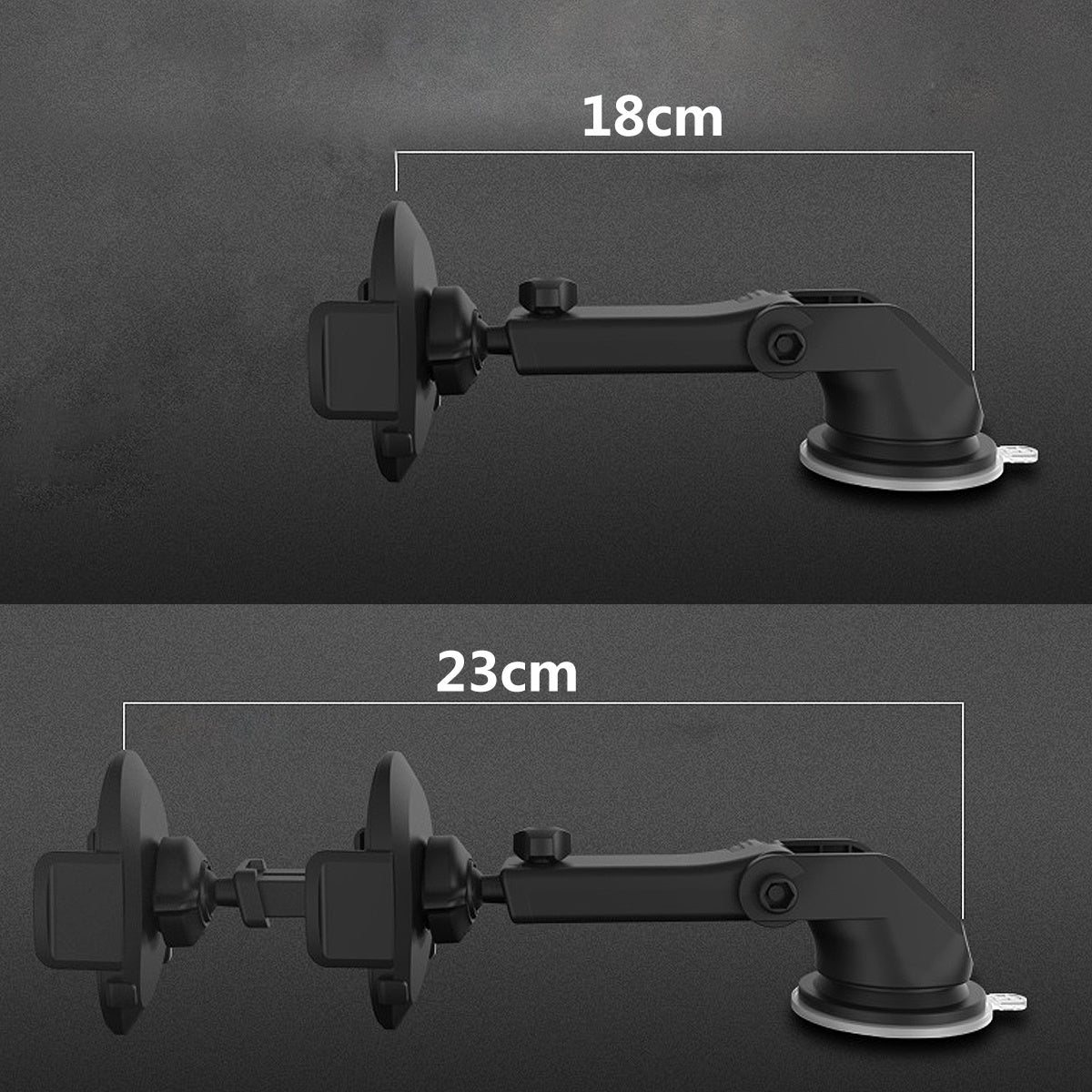 2025 Car Phone Holder with Long Rod Telescopic Arm – Strong Dashboard Suction Cup Mount