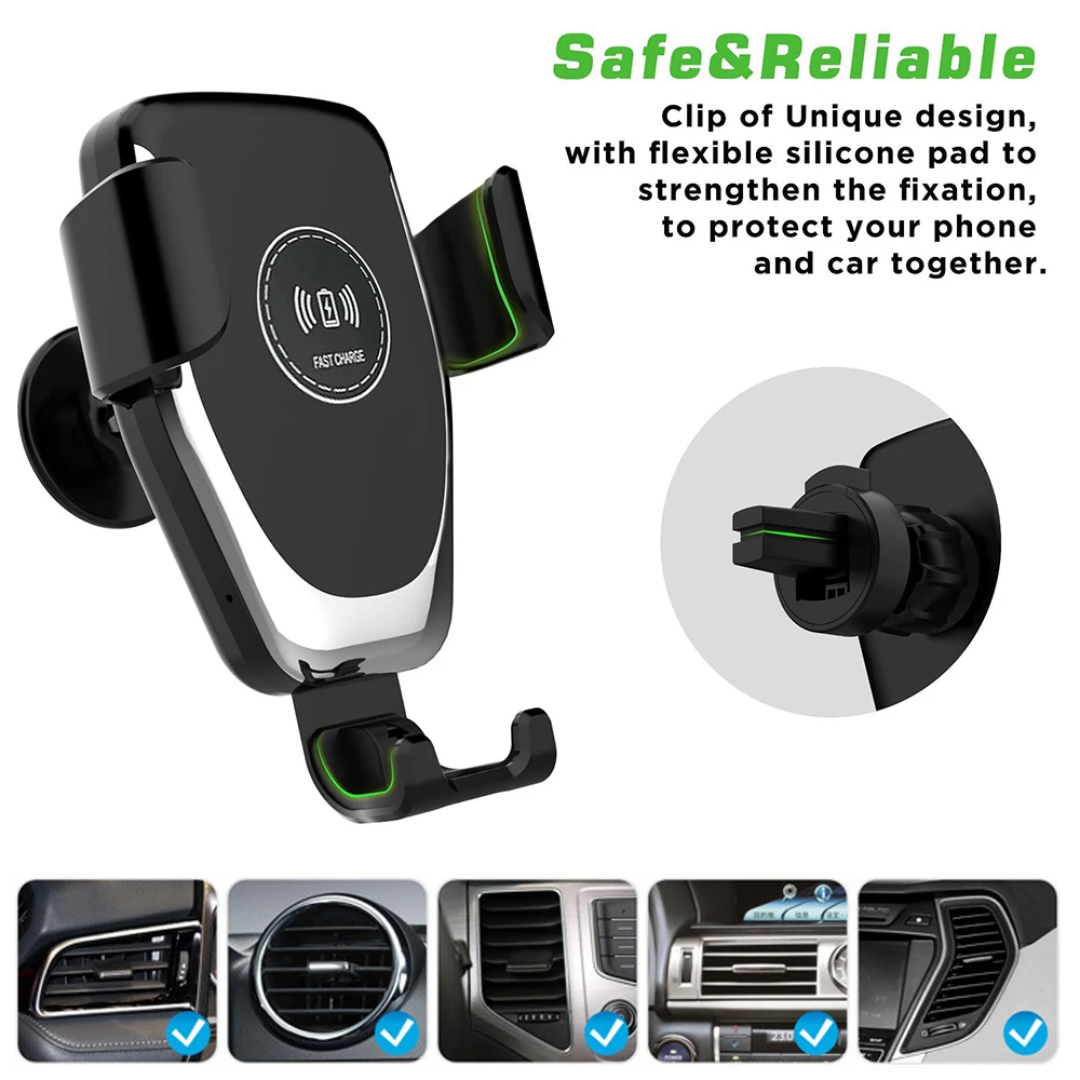 2025 Upgraded Plug and On 10W Wireless Phone Charger with complete Mount wire and Packaging