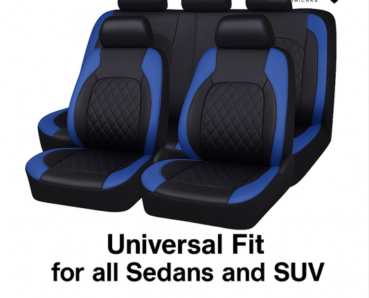 🔥 Clearance Sale – 2-Tone Leather Car Seat Covers | Universal Fit for Sedans & SUVs – Premium Protection & Style