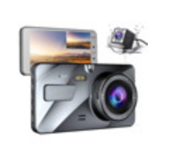 Clearance! 2-Way HD Dash Camera with Suction Mount – Front & Rear Car DVR, Night Vision, Loop Recording