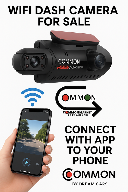 WiFi Dash Camera with Mobile App – Live View & Playback