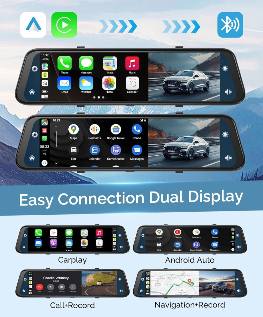 Dreamcars Vision 4K Dual Dash Cam Front and Rear