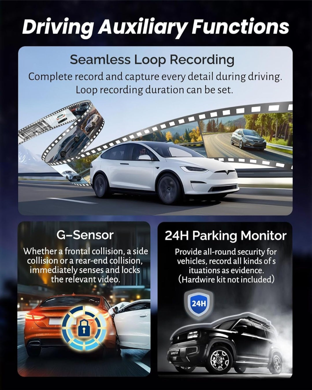 Dreamcars Vision 4K Dual Dash Cam Front and Rear